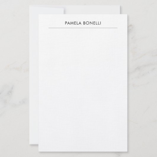 リネンミニマクラシカルリストプロフェッショナルプレーン 便箋 (正面)