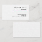 リネンミニマシンプルリストのプレーンアーキテクト赤白 名刺 (正面/裏面)