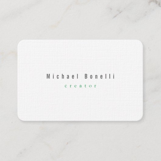 リネンミニマモダンリストプロフェッショナルエレガント 名刺 (正面)