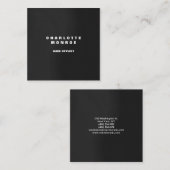 リネンミニマモダンリストプロフェッショナルグレエレガントー スクエア名刺 (正面/裏面)