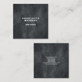 リネンミニマモダンリストプロフェッショナルグレーウォール スクエア名刺 (正面/裏面)