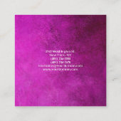 リネンミニマモダンリストプロフェッショナルピフェミニンンク スクエア名刺 (裏面)