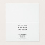 リネンミニマモダンリストプロフェッショナルプレーンホワイト 名刺 (外部フラット)