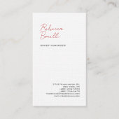 リネンミニマモダンリストプロフェッショナル手書 名刺 (正面)