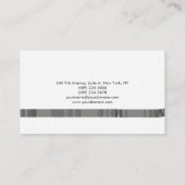 リネンミニマリストグレーホワイトプロフェッショナル 名刺 (裏面)