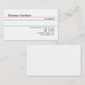 リネンミニマリストプレーンクリエイティブ モダン 名刺 (正面/裏面)