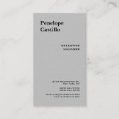 リネンミニマルモダンリストシンプルプレーングレー 名刺 (正面)