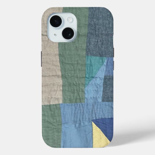 リネンモダンパッチワークキルトのスマホケース Case-Mate iPhoneケース (裏面)
