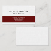 リネンモダンプレーンシンプルプロフェッショナルミニマリスト 名刺 (正面/裏面)