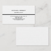 リネンモダンプレーンシンプルミニマリスト 名刺 (正面/裏面)