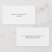 リネンモダンミニマリストのプレーンシンプルビジネスカード 名刺 (正面/裏面)