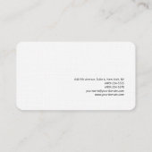 リネンモダンミニマリスト平白 名刺 (裏面)