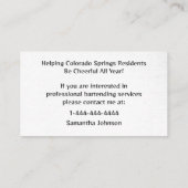 リネンモダンルックバーテンダーイベント名刺 名刺 (裏面)