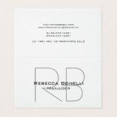 リネンモノグラムマネージャテントフォールドプレミアムリネン 名刺 (外部フラット)