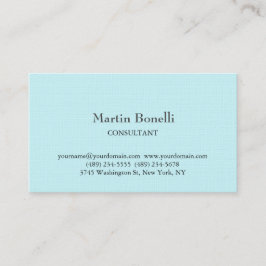 リネンユニーククラシカルシンプルグリーンブルー 名刺