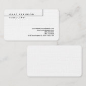 リネンラウンドクラシックドエレガントプレーンプロフェッショナル 名刺 (正面/裏面)