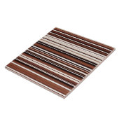 リネンラグジュアリーブラウンモダンホワイトテクスチャコレクション タイル (側面)