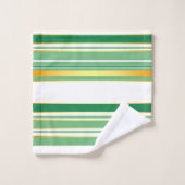 リネンラグジュアリー人気があるグリーン金ゴールドテクスチャコレクション バスタオルセット (ウォッシュタオル)