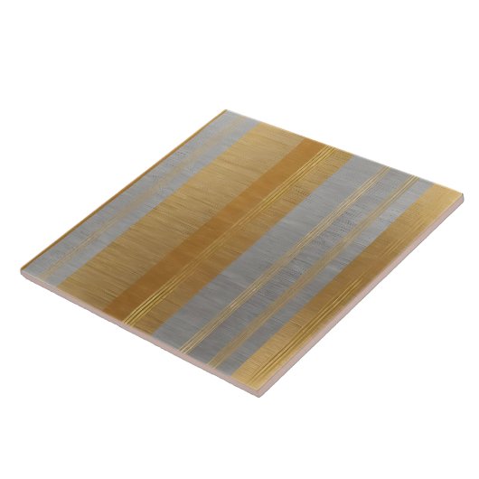 リネンラグジュアリー人気があるシルバー金ゴールドコレクション タイル (側面)