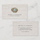 リネンルッエレガントクバードネストプロフェッショナル 名刺 (正面/裏面)