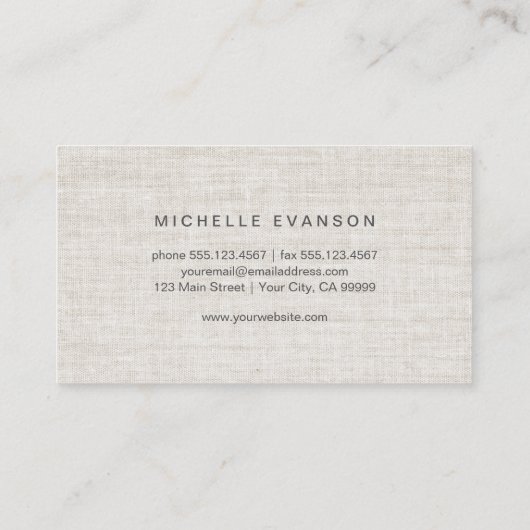 リネンルッエレガントクバードネストプロフェッショナル 名刺 (裏面)