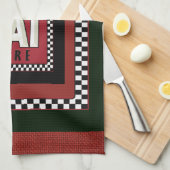 リネンルックレトロサインキッチンタオル キッチンタオル (四つ折り)