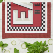 リネンルックレトロサインキッチンタオル キッチンタオル (折り畳み)