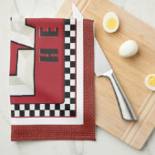 リネンルックレトロサインキッチンタオル キッチンタオル (四つ折り)