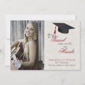 リネンルック写真卒業のお知らせ 案内状 (正面)