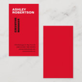 リネンレッドモダンプロフェッショナルミニマリスト 名刺 (正面/裏面)