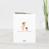 リネンレースのベビーシャワーお礼カード サンキューカード (裏面)