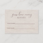 リネンワイルドフラワーブライダルシャワーゲームカード プレイスカード (正面)