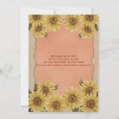 リネンヴィンテージひまわりオレンジキンセアニラ 招待状 (裏面)