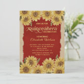 リネンヴィンテージヒマワリ赤クインセアニラの出現 招待状 (スタンド正面)