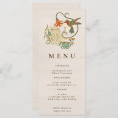 リネンヴィンテージ妖精コアワイルドフラワーズティーパーティー メニュー (正面/裏面)