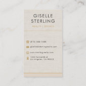 リネン不動産ブローカー プロフェッショナル エレガント 名刺 (裏面)