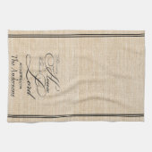 リネン卿の顔パーソナライズされたに添え キッチンタオル (横)