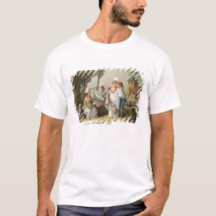 リネン市場、ロゾー、ドミニカ、c.1780 (油はできます tシャツ