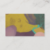 リネン水カラーアートイエロー絵を描 名刺 (裏面)