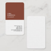 リネン独占的スペシャルブラウンホワモダンイト 名刺 (正面/裏面)