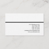 リネン独占的スペシャルプレーントレンディーミニマリスト 名刺 (裏面)