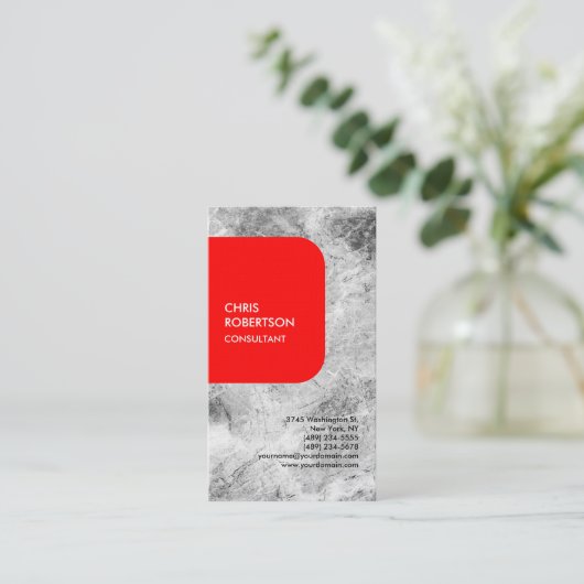 リネン独占的スペシャルレッドグレモダンイ 名刺 (スタンド正面)