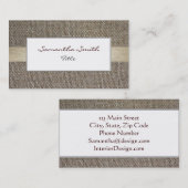 リネン生地の生態学的でエレガントな名刺 名刺 (正面/裏面)