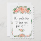 リネン紙のエレガントな招待状 招待状 (正面)