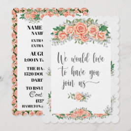 リネン紙のエレガントな招待状 招待状