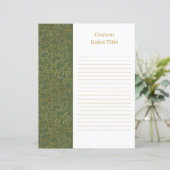 リネン素朴デバイダーグリーンレシピバインダーインサート (スタンド正面)