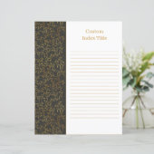 リネン素朴デバイダーブラックレシピバインダーインサート (スタンド正面)