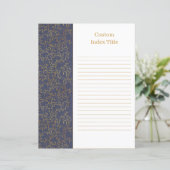 リネン素朴デバイダーブルーレシピバインダーインサート (スタンド正面)