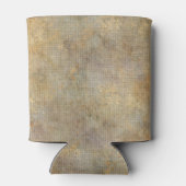 リネン素朴パーソナライズされたテクスチャ 缶クーラー (裏面)