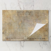 リネン素朴ベージュのテクスチャビジネス ペーパーパッド (折り畳み)